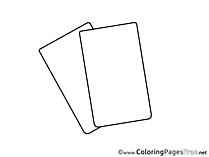 Cards Colouring Page Soccer free