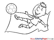 Child Kick download Soccer Coloring Pages