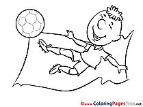 Child Kick download Soccer Coloring Pages