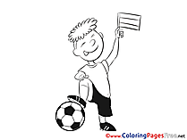 Children Soccer Colouring Page Boy Ball Coloring Sheets free