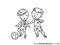 Children Soccer free Coloring Pages