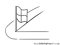 Corner Flag for Kids Soccer Colouring Page