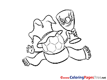 Cup Ball Fan printable Soccer Coloring Sheets