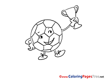 Cup Ball free Colouring Page Soccer