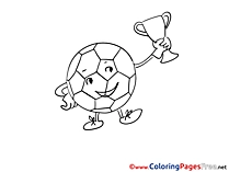 Cup Ball free Colouring Page Soccer