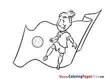 Defender Albania Soccer Colouring Sheet free