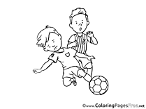 Defender Ball free Colouring Page Soccer