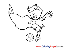 Defender Footballer Colouring Sheet Soccer