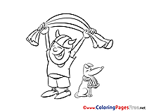 Dog Fans Viking printable Coloring Pages Soccer