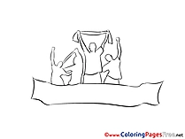Fans Kids Soccer Coloring Page