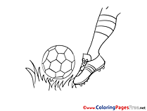 Foot Colouring Sheet Kick download Soccer