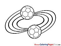 Football Balls printable Coloring Pages Soccer