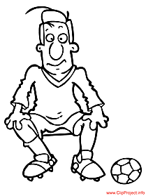 Footballer coloring sheet for free