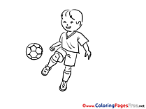 Footballer Colouring Sheet download Soccer