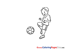 Footballer printable Coloring Pages Soccer