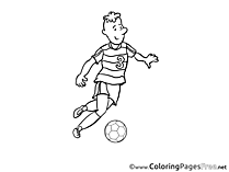 Footballer Soccer free Coloring Pages
