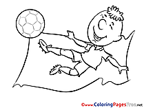 Forward Albania Kick Flag for Kids Soccer Colouring Page