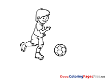 Forward Player free Soccer Coloring Sheets