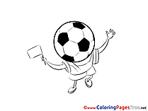 Game Ball printable Soccer Coloring Sheets