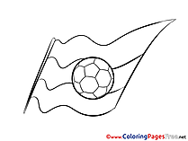 German Flag Ball Colouring Page Soccer free