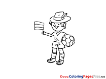 German Footballer Colouring Page Soccer free