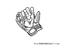 Gloves Football Children Soccer Colouring Page