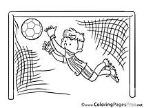 Goal Goalkeeper Soccer free Coloring Pages