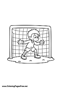 Goalkeeper Colouring Page