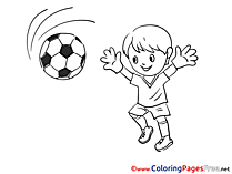 Goalkeeper for Kids Soccer Colouring Page