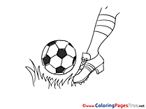 Grass Foot Ball download Soccer Coloring Pages