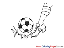 Grass Foot Ball download Soccer Coloring Pages