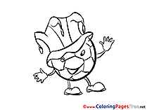 Hat Ball Soccer Coloring Pages free