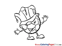 Hat Ball Soccer Coloring Pages free