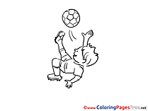 Kick Boy free Soccer Coloring Sheets