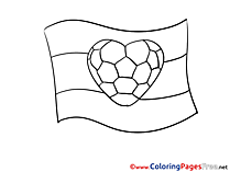 Love Heart Coloring Sheets Soccer free