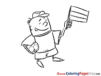Man Supporter Soccer Coloring Pages free