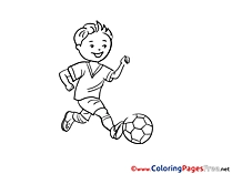 Midfielder Coloring Sheets Soccer free 