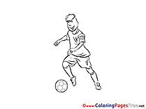 Midfielder Player Kids Soccer Coloring Page