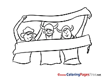 National Team Albania Fans free Colouring Page Soccer