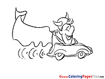 National Team Car Fan Soccer Coloring Pages