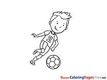 Number 2 Player Children Soccer Colouring Page