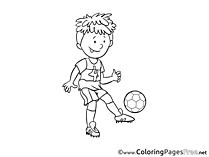 Number 4 Player printable Coloring Pages Soccer