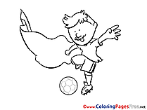 Old Man Player Colouring Sheet download Soccer
