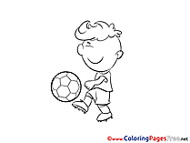Pass Football Player Soccer free Coloring Pages
