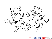 Pets Supporters printable Coloring Pages Soccer