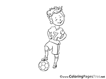 Player Soccer Coloring Pages free