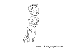 Player Soccer Coloring Pages free