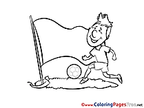 Printable Footballer Coloring Pages Soccer
