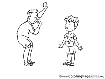 Referee Soccer Colouring Sheet free