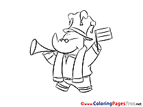 Rhino Coloring Sheets Fan Soccer free